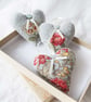 SET OF 3 FLORAL LAVENDER BAGS - HEART SHAPED - Image 2
