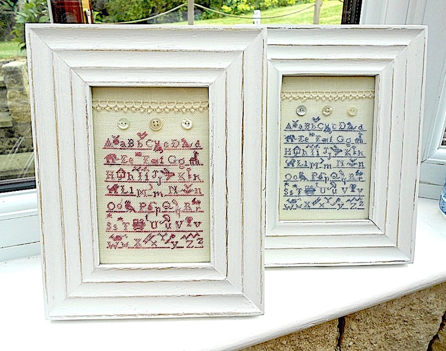 Baby Shabby Chic Alphabet Sampler. 