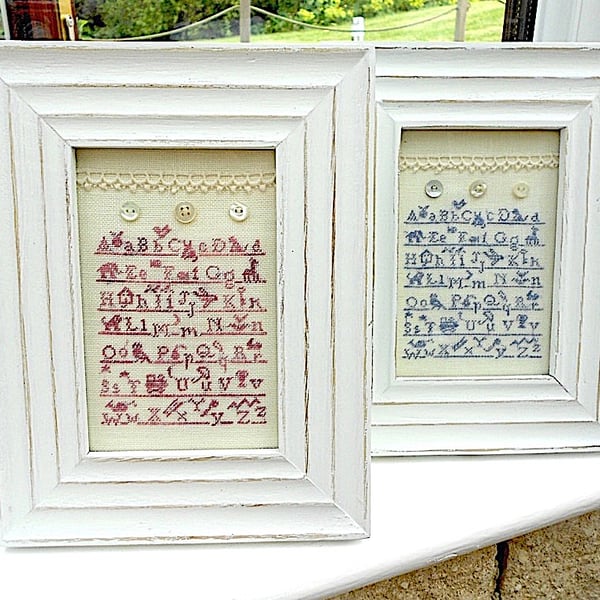 Baby Shabby Chic Alphabet Sampler. 