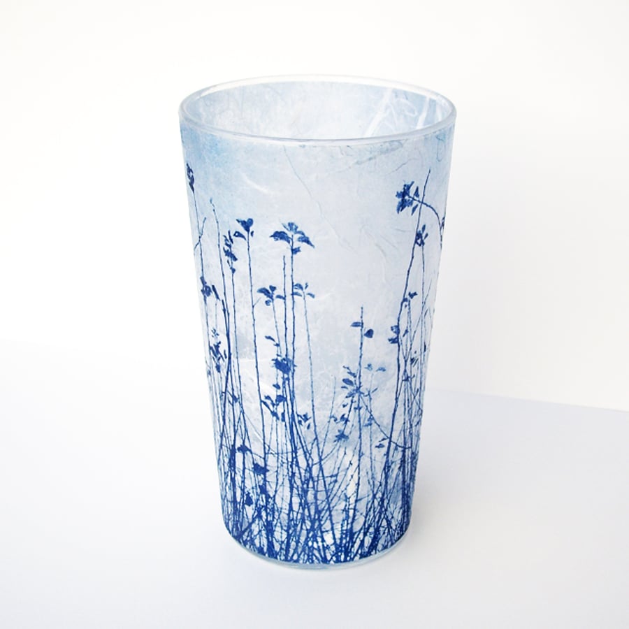 Large Meadow Cyanotype Vase 