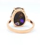 Large Amethyst Rose Gold Plated Silver Ring Size P-Q With Copper Inclusions - Image 3