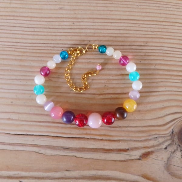 Handmade beaded bracelet.