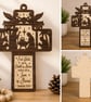 Nativity Cross Christmas Ornament Wooden Christian Decoration Isaiah 9:6 Ornamen - Image 5