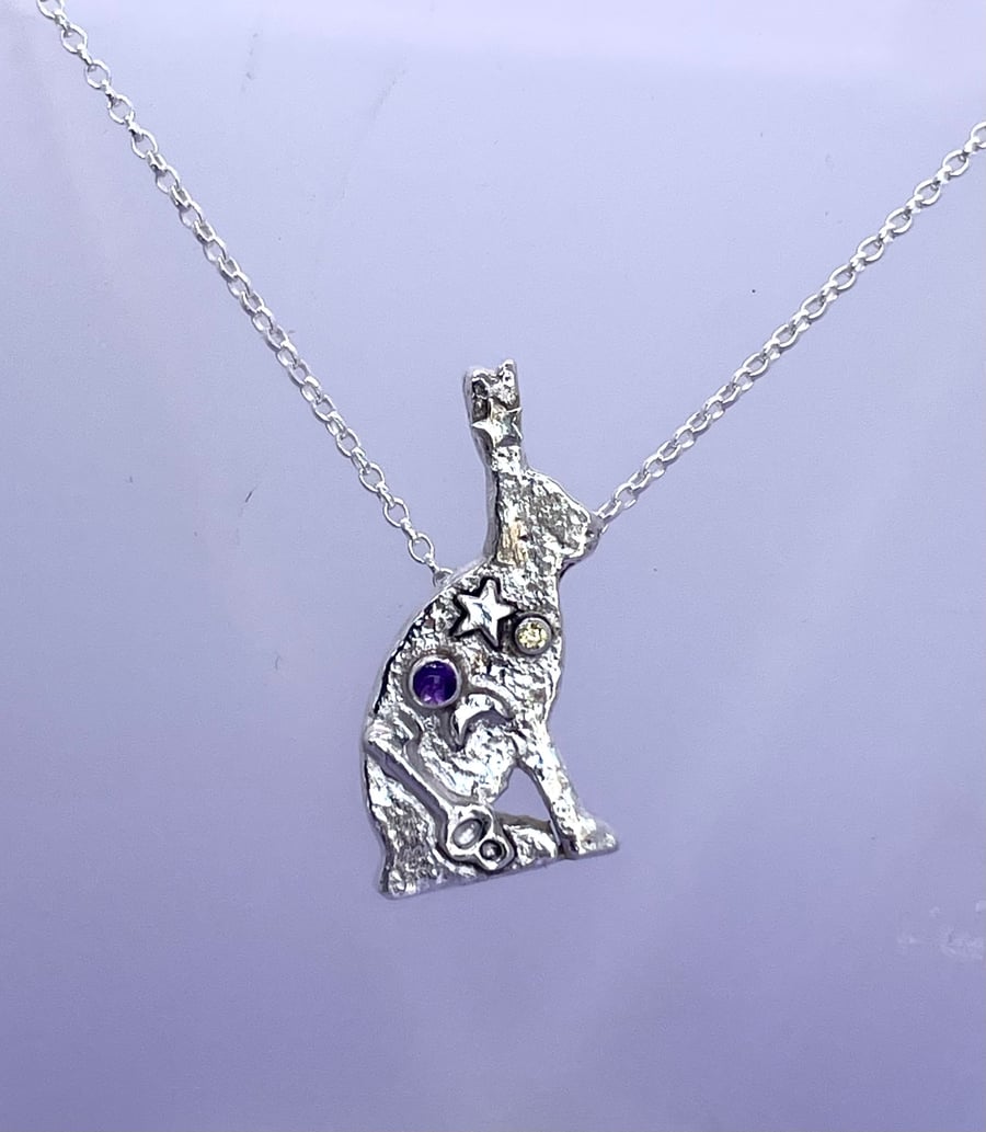 Mystical hare pendant 