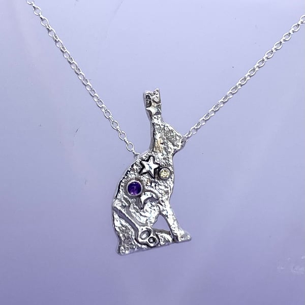 Mystical hare pendant 