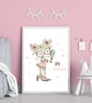 Fashion girl wall prints, Little fashionista wall art, girls room wall decor - Image 3