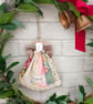 Primitive fabric angel, Christmas angel, hanging decorations, patchwork angel - Image 2