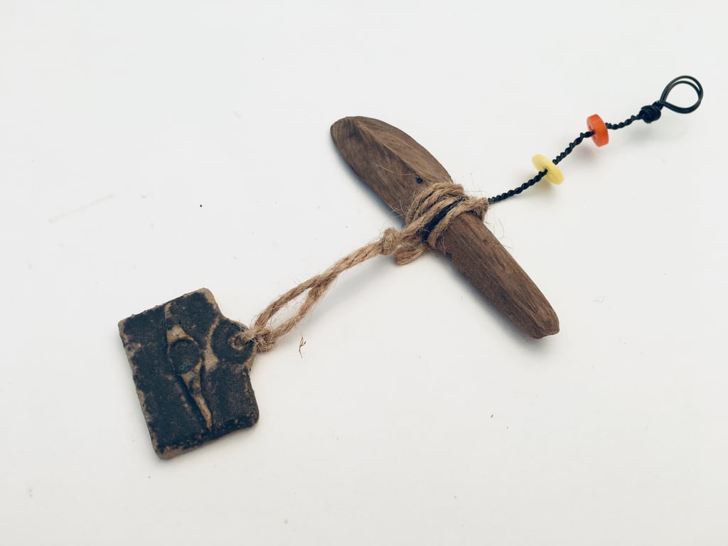 Bespoke,Driftwood ceramic hanger, pottery, gift idea, Beach art, home decor