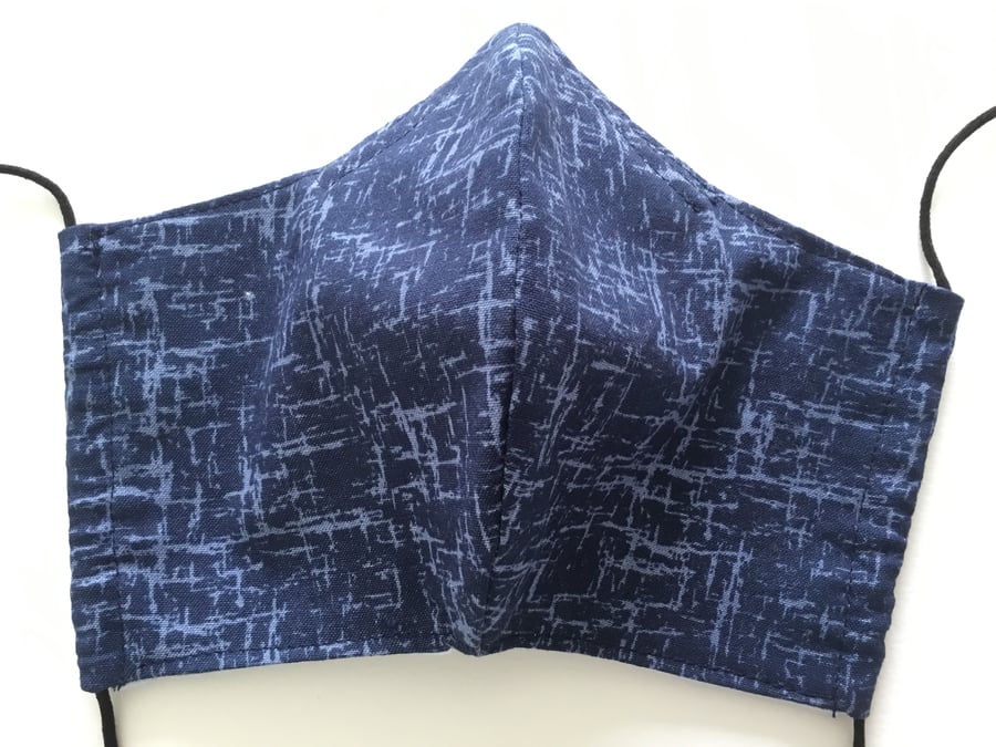 Men’s Double Layer Cotton Face Covering Mask With Removable Nose Wire 