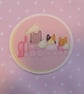 Pink Cat Train Sticker - Cute Adorable Planner Decorative Sticker - Image 2