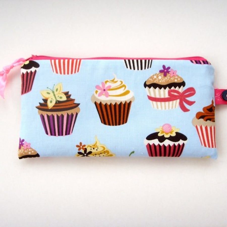 Little Blue Cupcakes Make up bag / Pencil Case