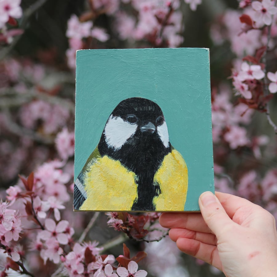 Great Tit - original acrylic painting