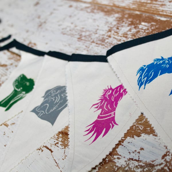 Hand Printed Dog Bunting
