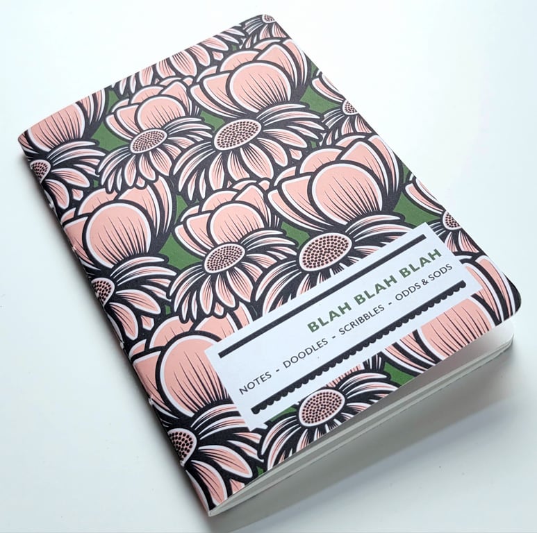 A6 PAMPHLET NOTEBOOK - PEONY & ECHINACEA