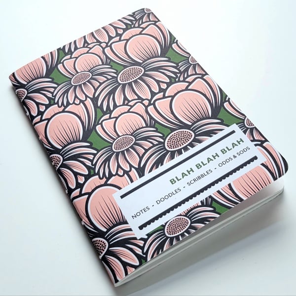 A6 PAMPHLET NOTEBOOK - PEONY & ECHINACEA