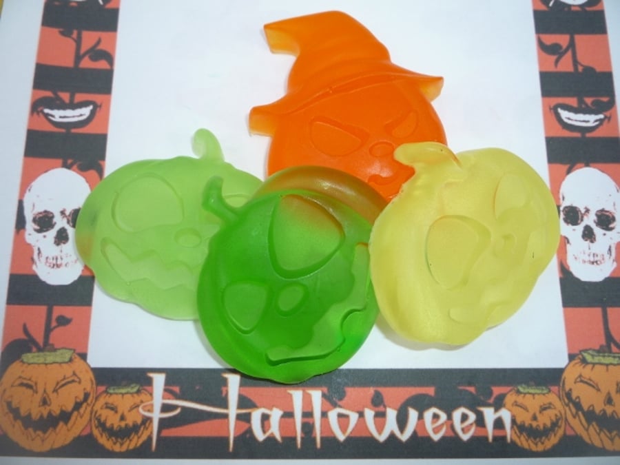 halloween novelty pumpkin soaps x 2