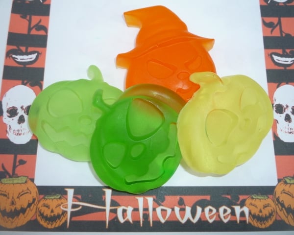 halloween novelty pumpkin soaps x 2