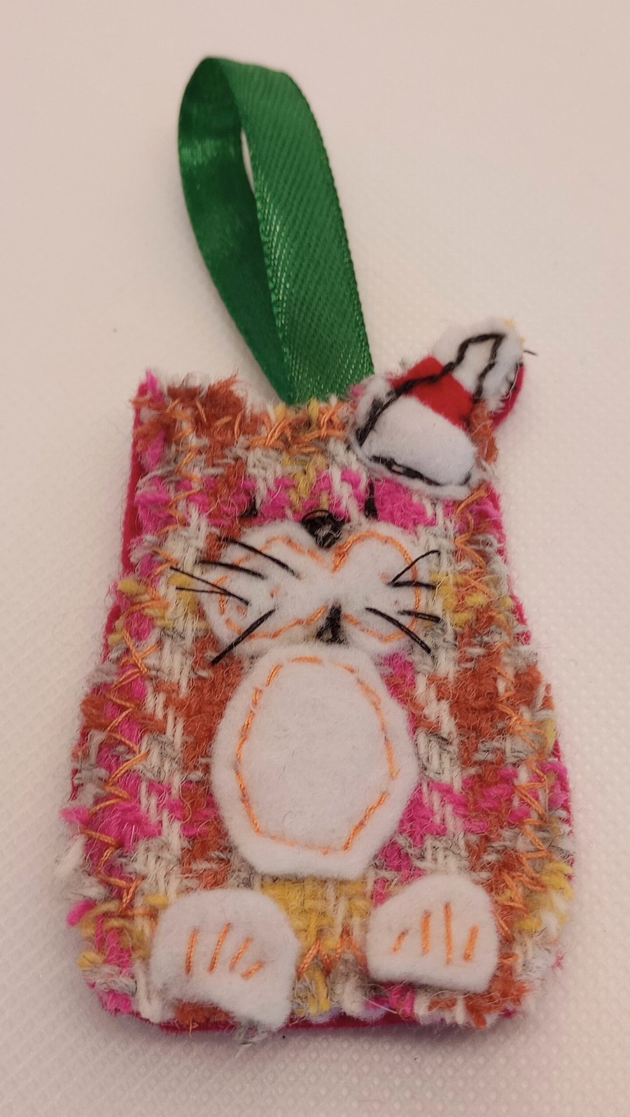 Cat Tweed Christmas tree decoration 