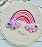 Personalised Pink Rainbow Baby Hoop, Girl Nursery Wall Decor - Image 2