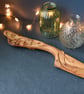 Bespoke custom order for Rini - Hand carved cherry wood wedding cake knife - Image 5