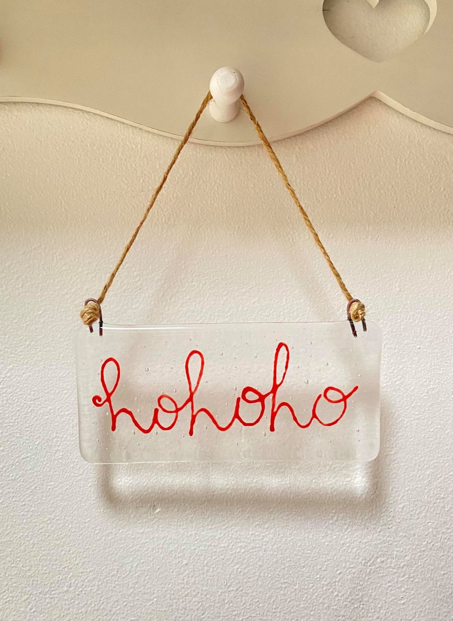 Fused Glass hohoho Hanger