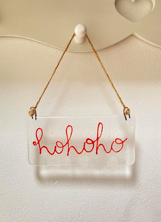 Fused Glass hohoho Hanger