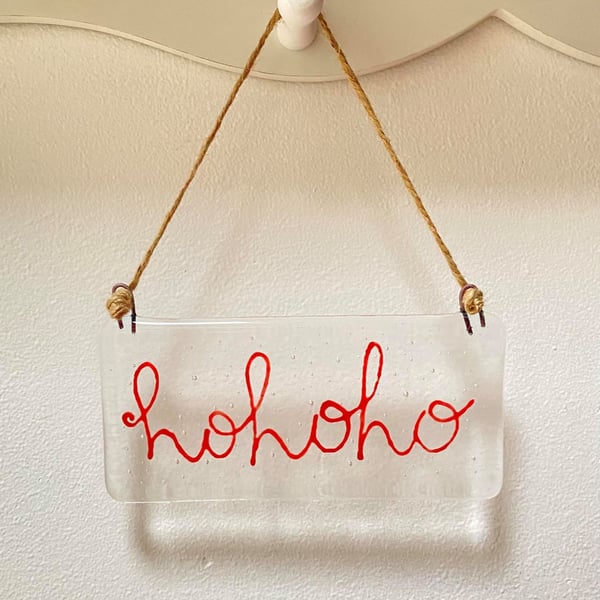Fused Glass hohoho Hanger