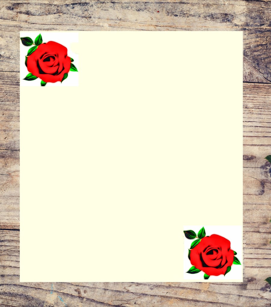 Beautiful Rose A5 Writing Paper & Envelopes