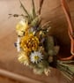 Handmade rustic yellow, white and lavender dried flower wreath - Image 3