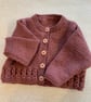 Baby cardigan with patterned border - Image 1