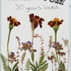Custom Real Pressed Marigold, Birthday Card 