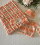 Newborn Baby Cardigan Hat and Blanket