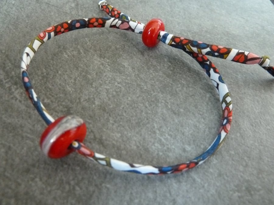 liberty fabric adjustable bracelet