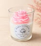Handmade Pink Rose Candle in Glass Jar – Romantic Gift