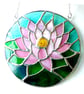 Waterlily Suncatcher Stained Glass 016 Pink Water Lily Flower Gift - Image 4