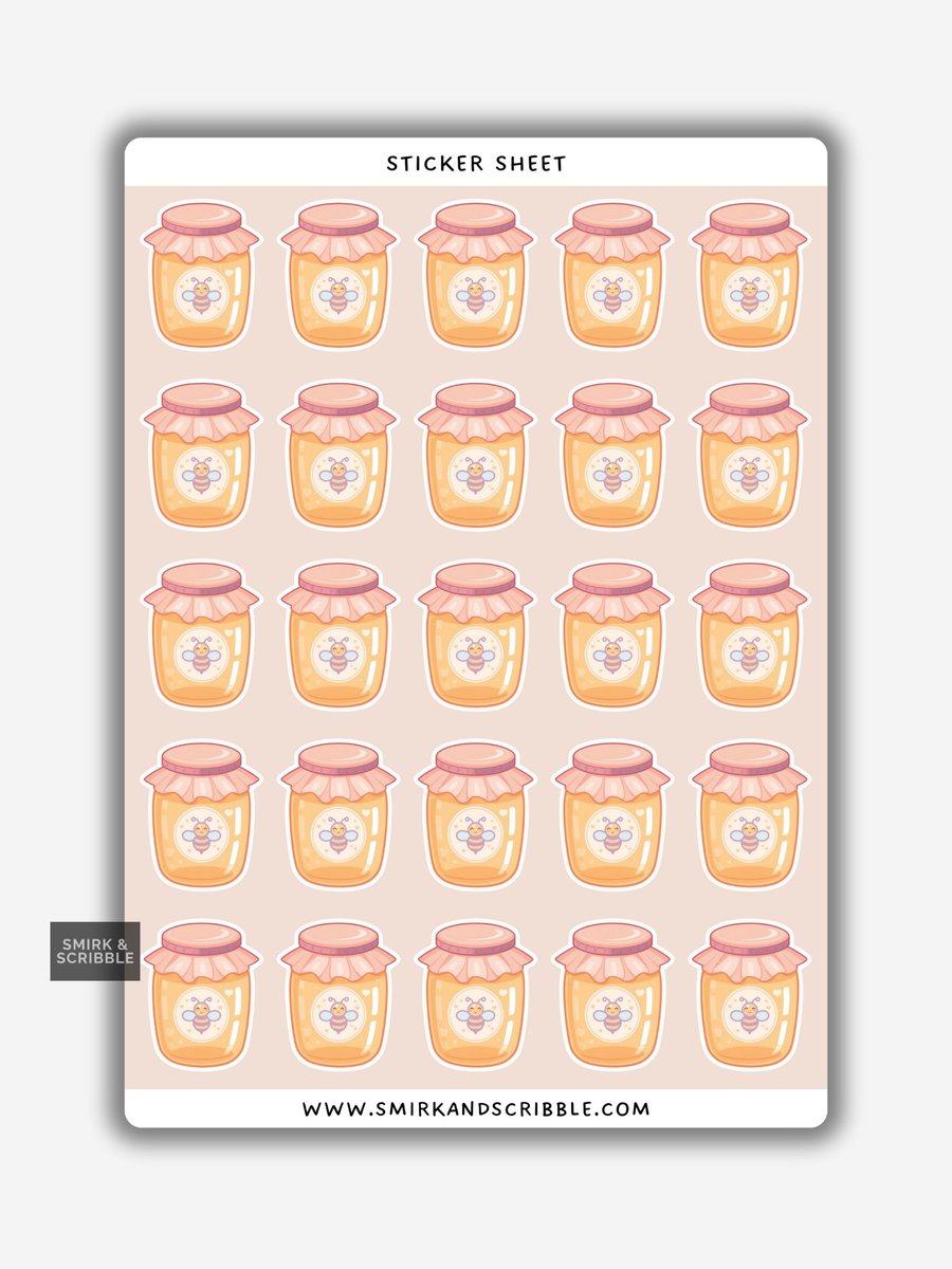 Funny Vinyl Sticker Sheet For Adults - Honey Jar