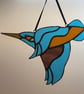 Stained Glass Kingfisher Suncatcher, Original Design