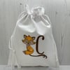 Seconds Sunday SALE  Fox Initial ‘C’ Drawstring Bag B2