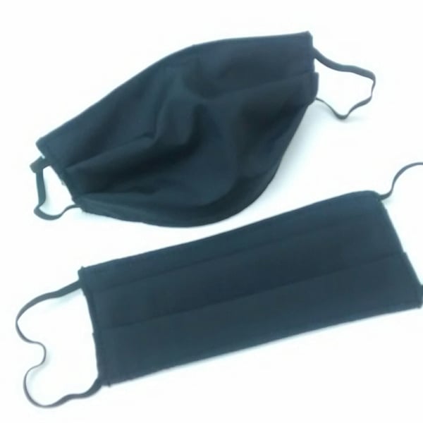 Reusable Black Face Covering, Washable Face Mask