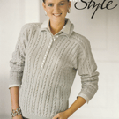 VINTAGE MACHINE KNITTING PATTERN Ladies Cable Sweater