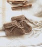 Bamboo Baby Booties, sand shade, 0-6 months - Image 7