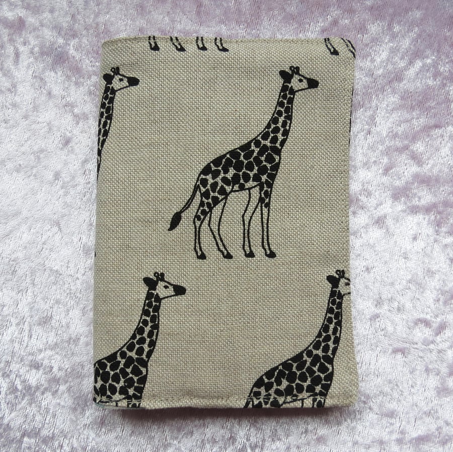 Passport sleeve.  Giraffe design.  Passport cover.