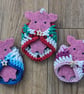 Pig in blanket hanging decoration, humorous, funny, secret Santa, small gift - Image 1