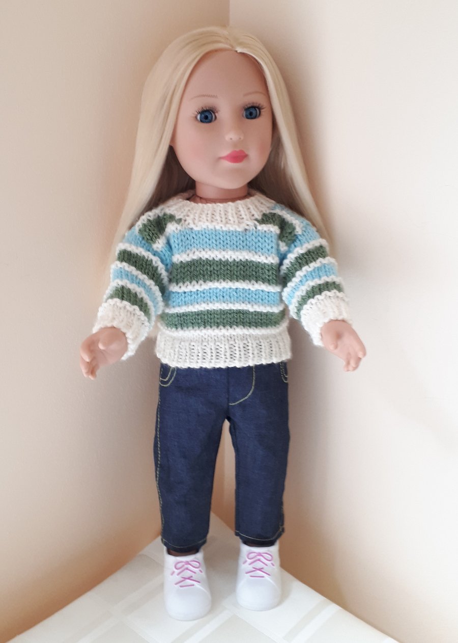 KNITTING PATTERN PDF Cypress Sweater for Doll