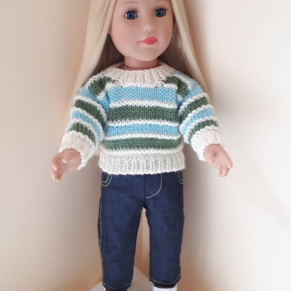 KNITTING PATTERN PDF Cypress Sweater for Doll