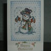CHristmas snowman greetings card