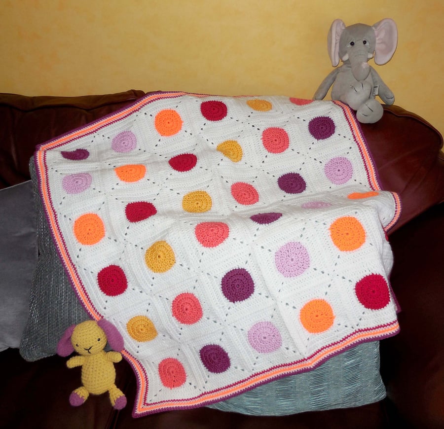 Circles Crochet Baby Blanket