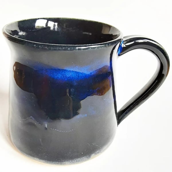 Blue Glazed Mug - Hand Thrown Stoneware Ceramic Mug 