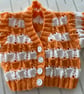 Baby cardigan with patterned stripes - Image 3