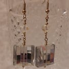 Crystal and Glass Drop Earrings